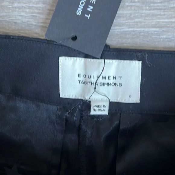 NEW Equipment x Tabitha Simmons Black Warsaw jacquard Star tapered Pants - Picture 8 of 13